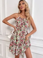 Floral Print Short Dress 2