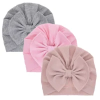 Baby Girl Cotton Big Bow Hat 1