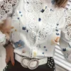 Elegant Office Button Up Blouses 4